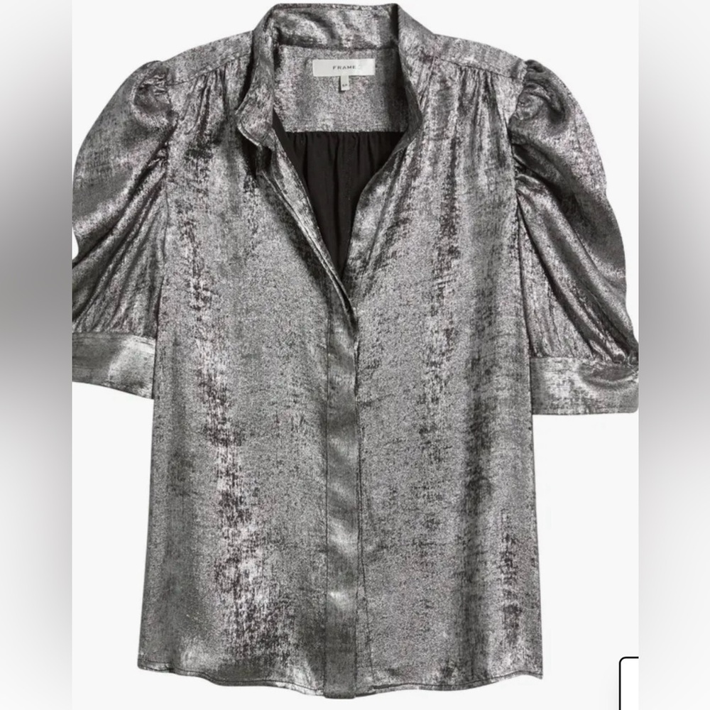 Frame Metallic Silver Women's blouse - Picture 2 of 11